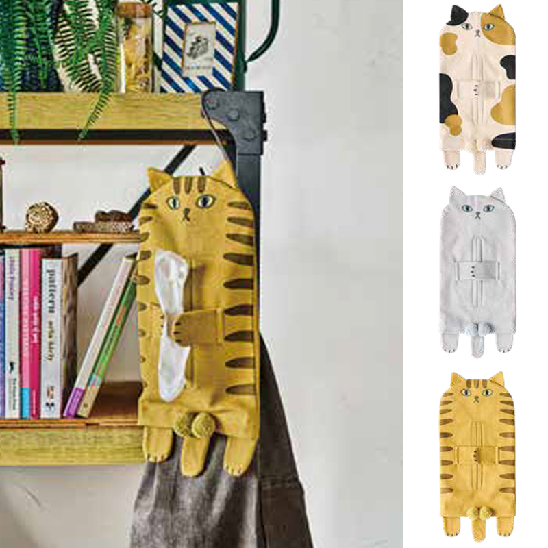 【AND PACKABLE】TBC ティッシュボックスカバー ニャンタマ ネコ キャット