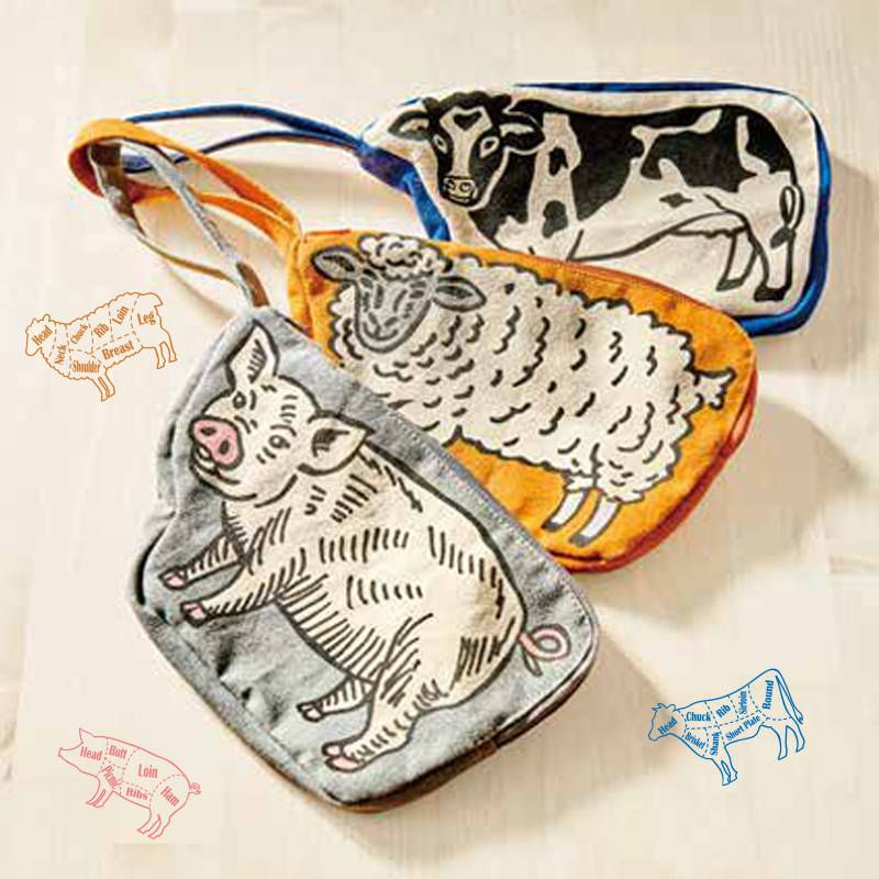 【AND PACKABLE】ZPO ダイカットポーチ 動物