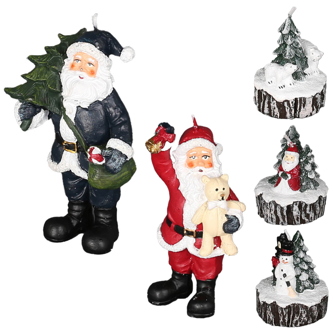《予約：10月以降入荷》【DULTON】ダルトン クリスマス CRAFT CANDLE SANTA キャンドル サンタ スノーマン ベアー