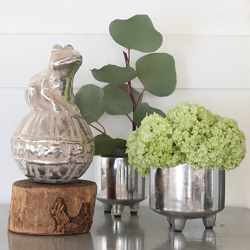 【DULTON】ダルトン SILVER POT WITH LEGS 脚付きシルバーポット 植木鉢 フラワーポット ガーデニング インテリア
