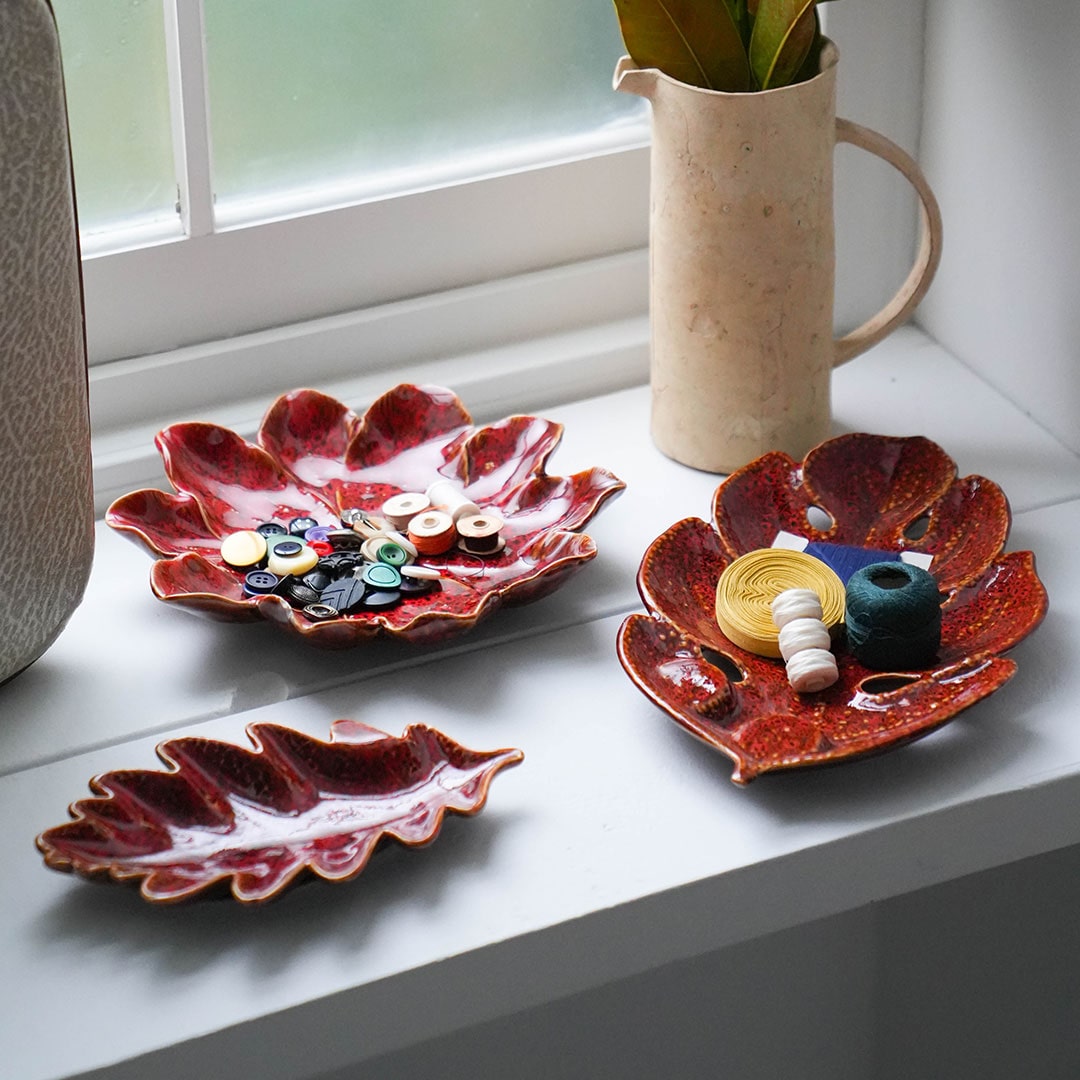 DECOR PLATE デコール プレート トレー 植物モチーフ 小物置き インテリア