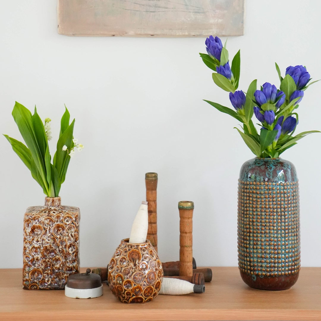 GRID VASE & LOTUS POD VASE グリッドベース&ロータスポッドベース 花瓶 フラワーベース インテリア