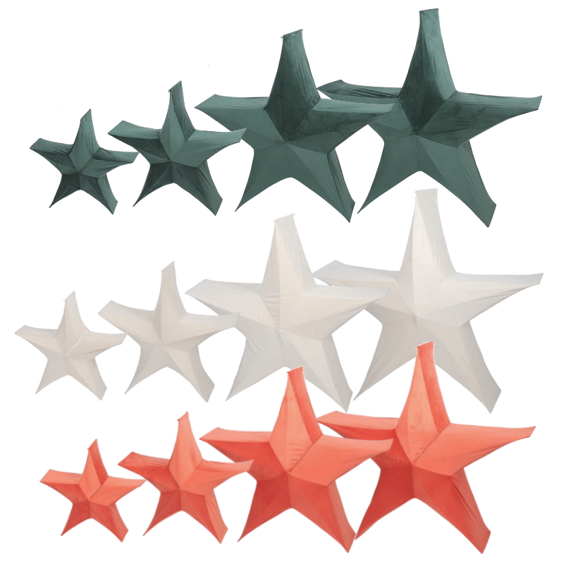 《予約：3/18(水)〆》【クリスマス】FOLDABLE FABRIC 3D STAR 組み立て式 ファブリック立体スター インテリア オブジェ