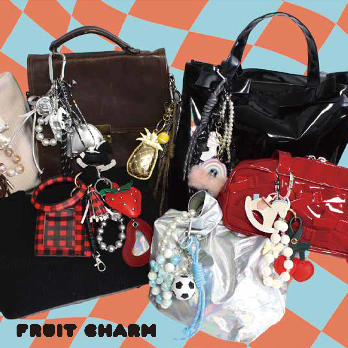 【DUAL STYLE】choice SUKI Charm フルーツチャーム キーホルダー ストラップ