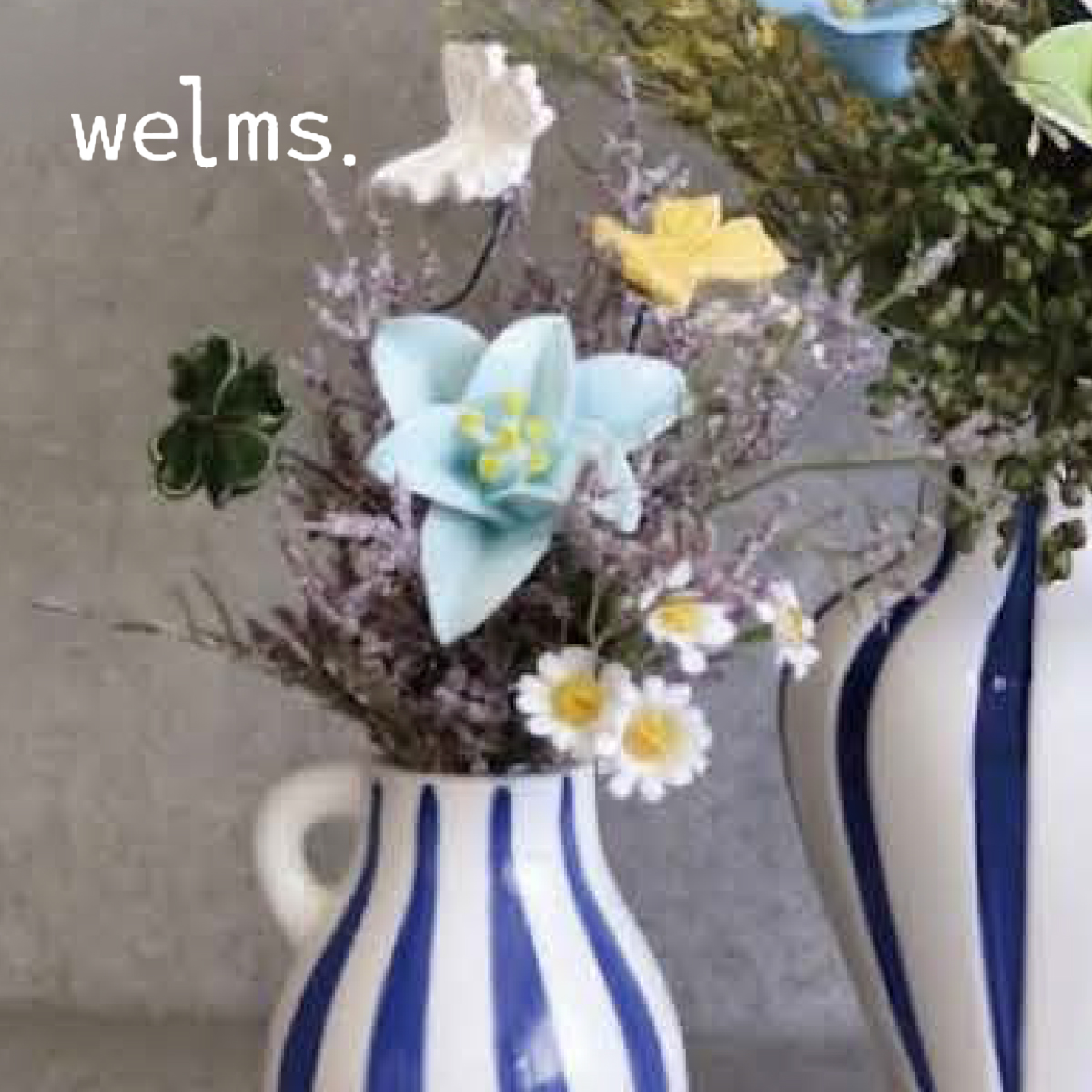 《予約：26年12月下旬以降入荷》welms Ceramic クローバー＆バタフライ フラワーピック