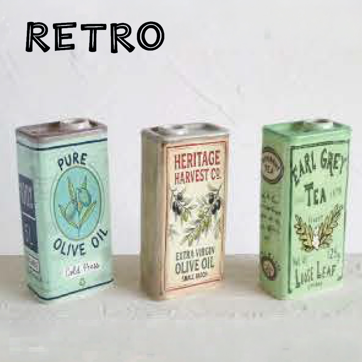 《予約：26年10月上旬以降入荷》レトロ ハーブオイル缶 フラワーベース 花瓶