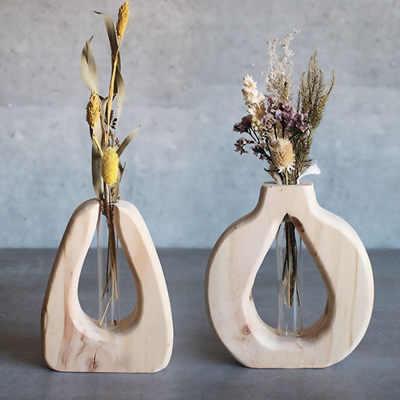 【Global Arrow】welms. Wooden Vase ウッド フラワーベース 花瓶