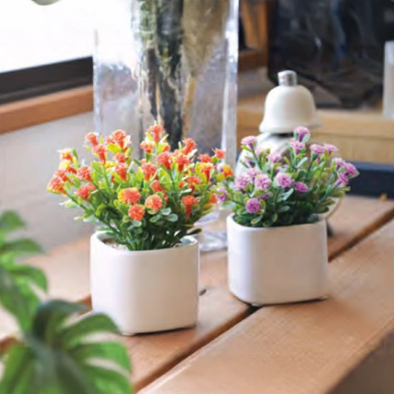 キューブポット デイジー  インテリア小物 フェイクフラワー