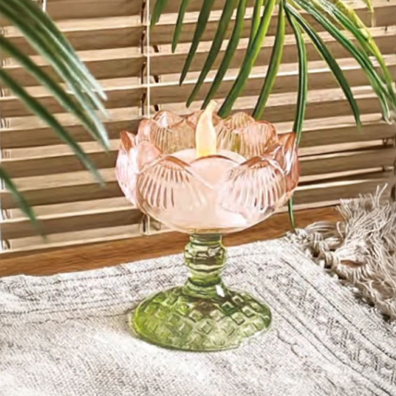 ブルームガラスポット ロータス リリー 小物入れ