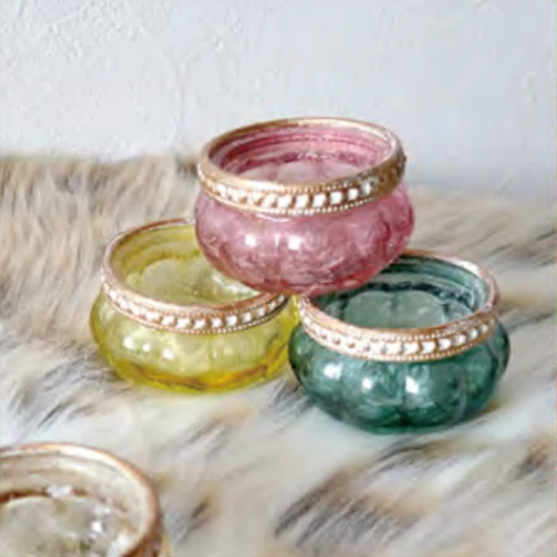 ビジューガラスポット シェードパンプキン