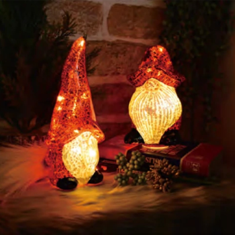 ホリデーライト LED フクロウ クリスマス 飾りフクロウ&トムテ&ツリー