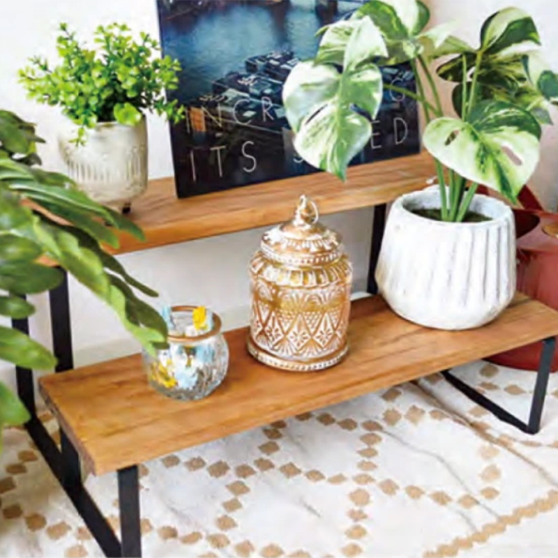 ブラント木製2段シェルフ 棚 DIY