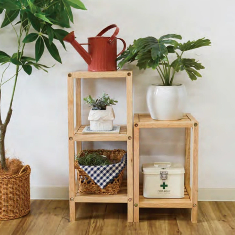 スラットウッドラック 2段 3段 棚