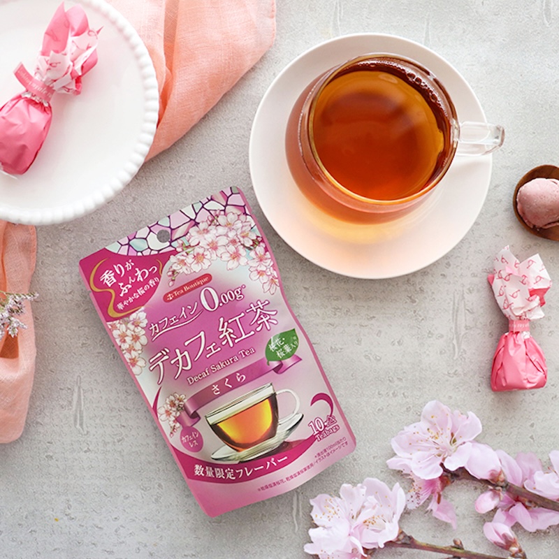 《12月5日発売》【Tea Boutiqueティーブティック】デカフェ紅茶 さくら 桜 カフェインゼロ【期間限定】