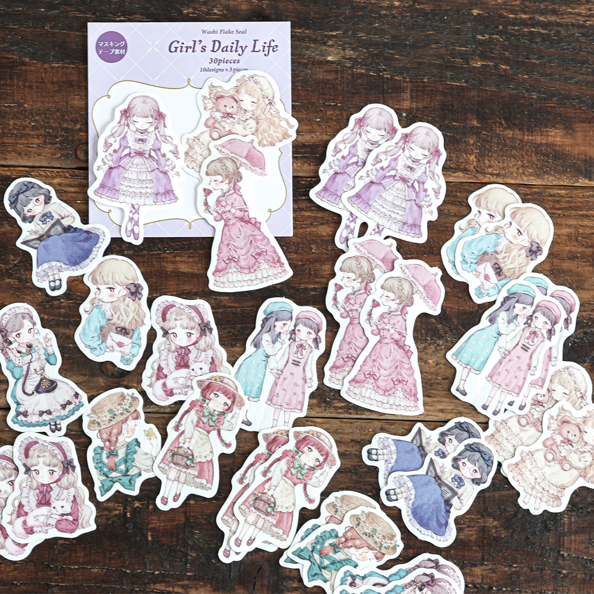 Girl's Daily Life 和紙フレークシール Washi Flake Seal