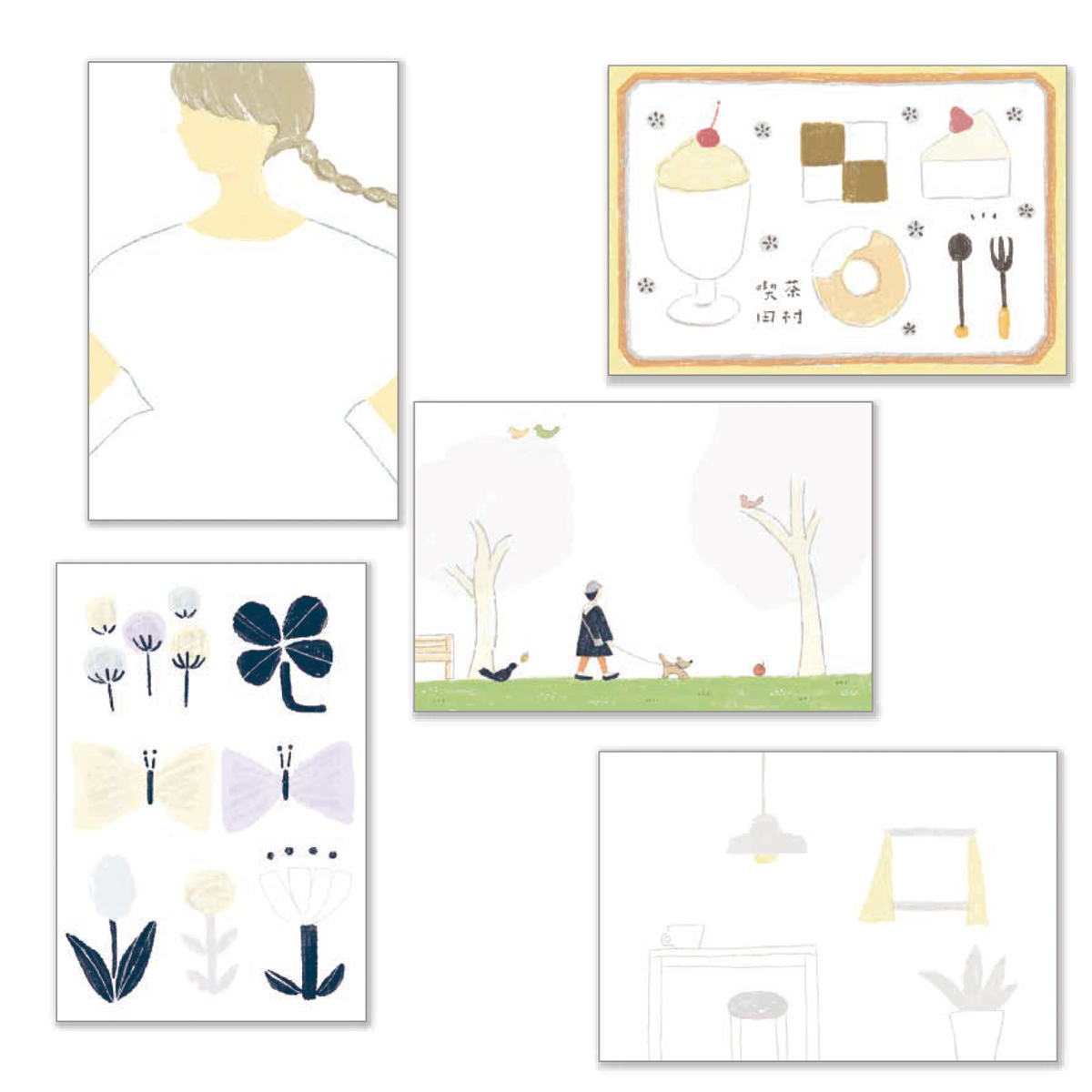 【SAIEN】作家シリーズ 田村美紀 ちぎり絵カード 貼る・送る