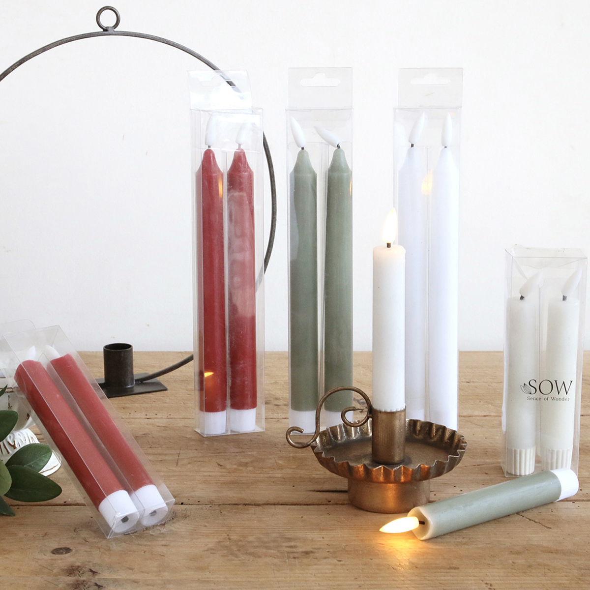 《予約：4/17（金）受注締切》【クリスマス】LEDテーパーキャンドル 飾り付け