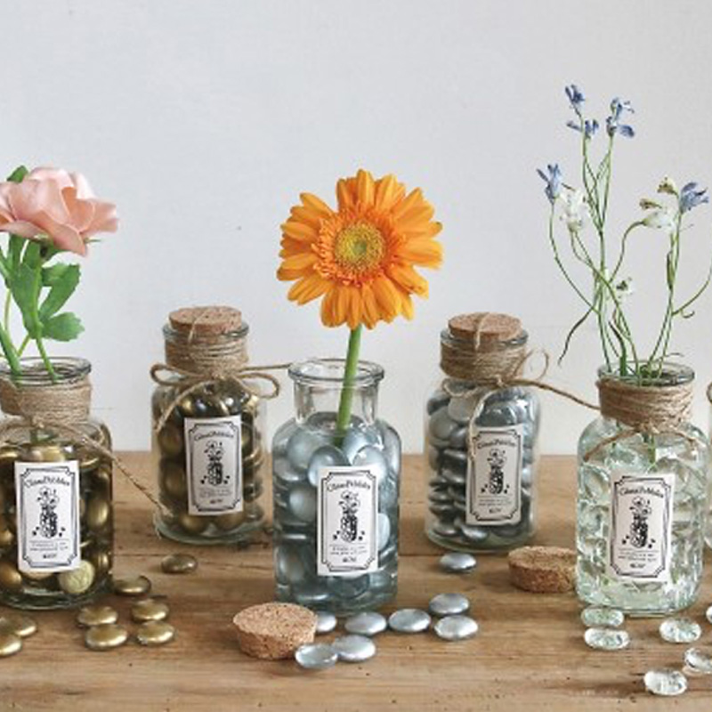 ガラスぺブル クリア/シルバー/ゴールド