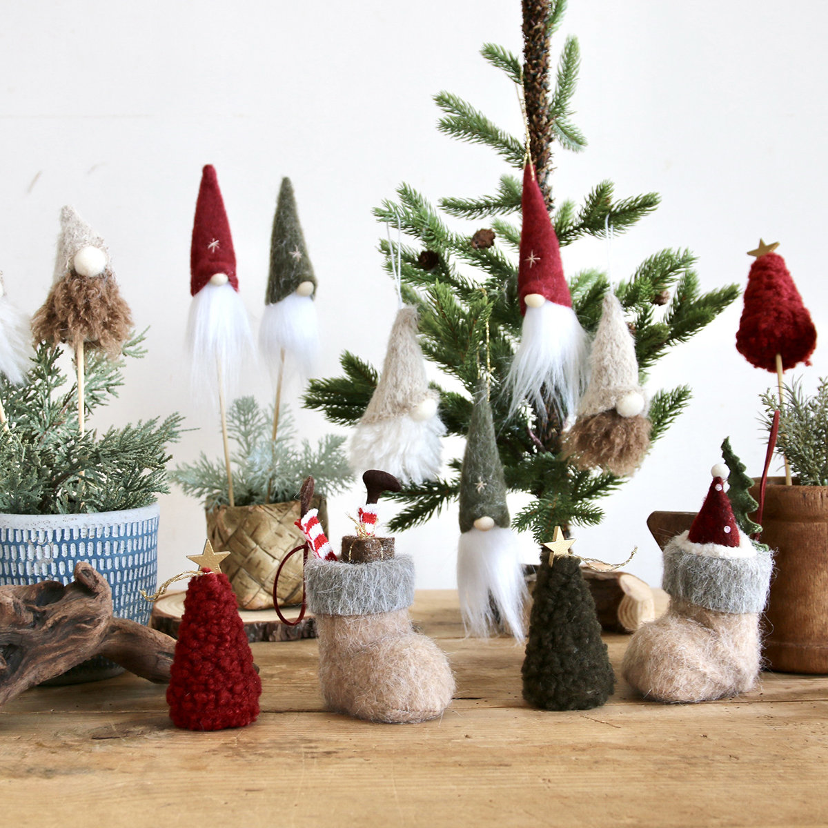 《予約：4/17（金）受注締切》【クリスマス】フェルト ピック＆オーナメント 飾り