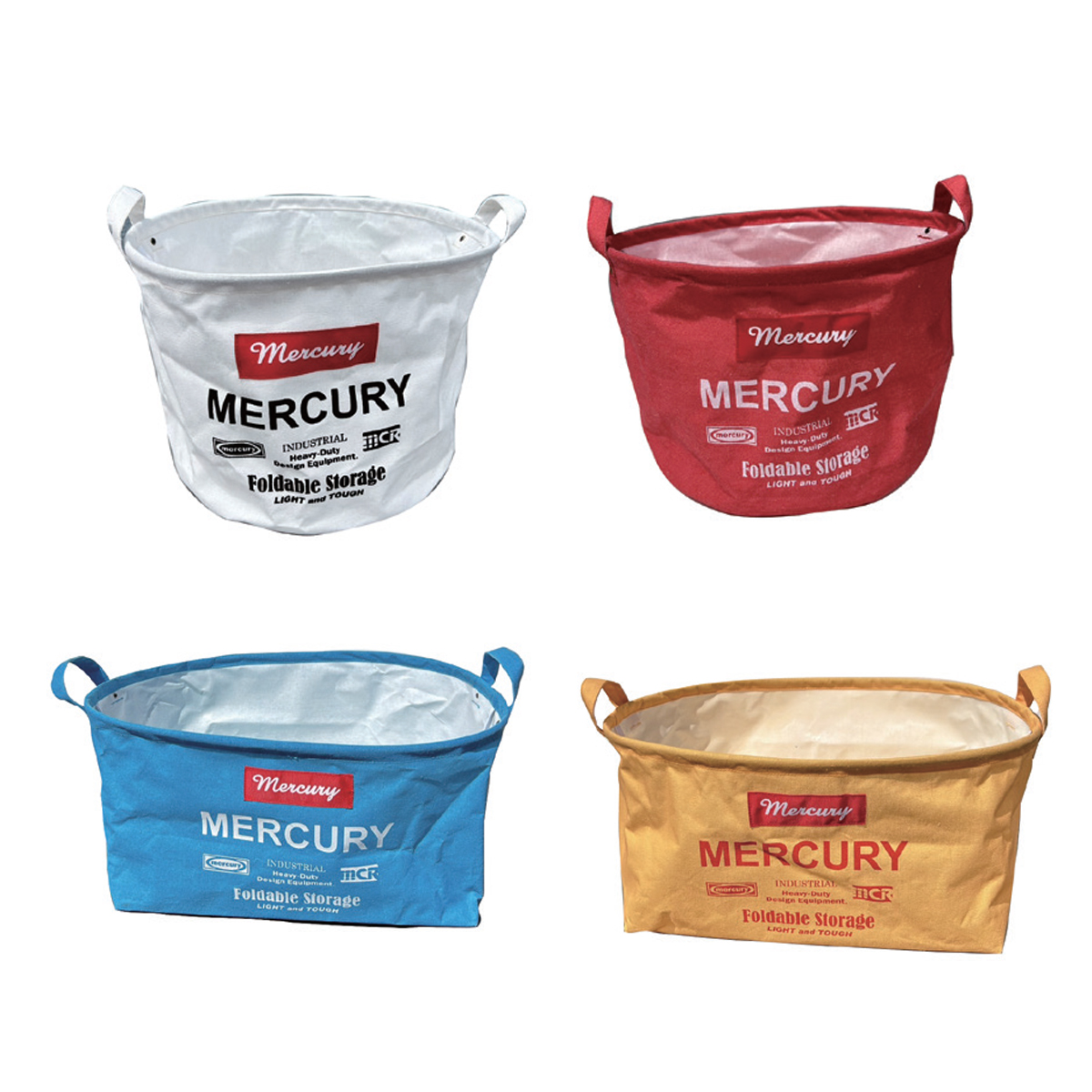 マーキュリー キャンバス オーバルバケツM＆ラウンドバケツ 収納ボックス