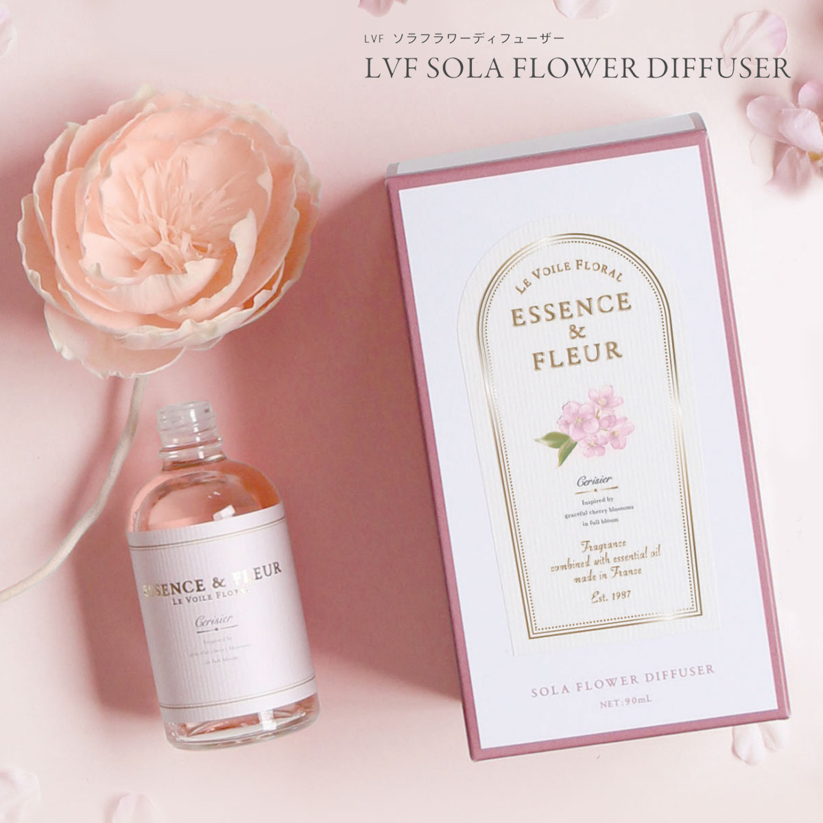 ESSENCE FLEUR ソラフラワーディフューザー ROSE（バラ） - 芳香器