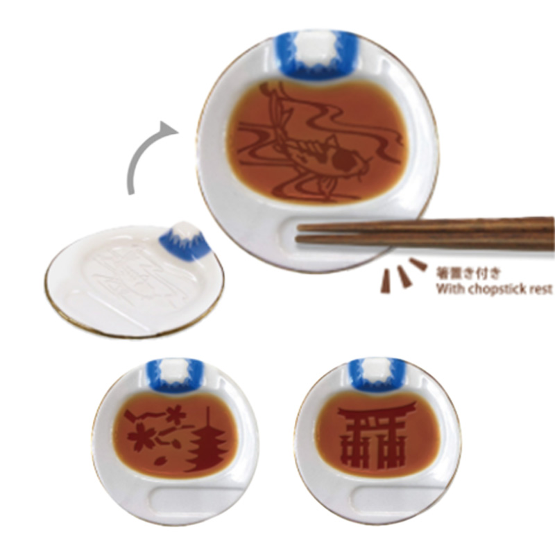 JAPAN 醤油皿 しょうゆ皿 ギフトパッケージ 日本のお土産 富士山 錦鯉