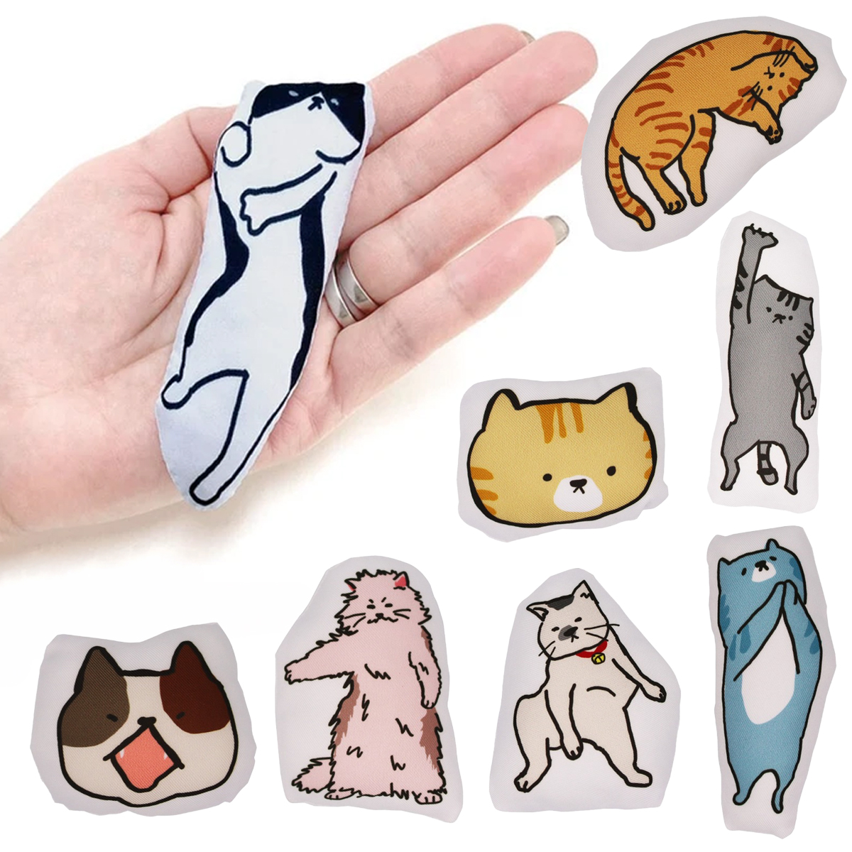 ねこぬいぐるみマグネット 布 ふわふわ ねこ 手のひらサイズ マグネット お土産 猫