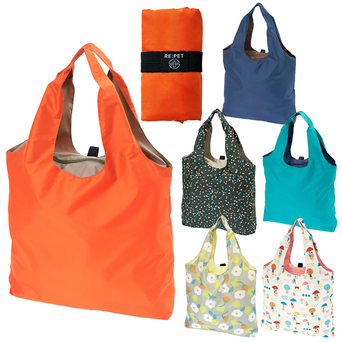 【because ビコーズ】リペットトートバッグ エコバッグ おしゃれ 再生素材 撥水生地