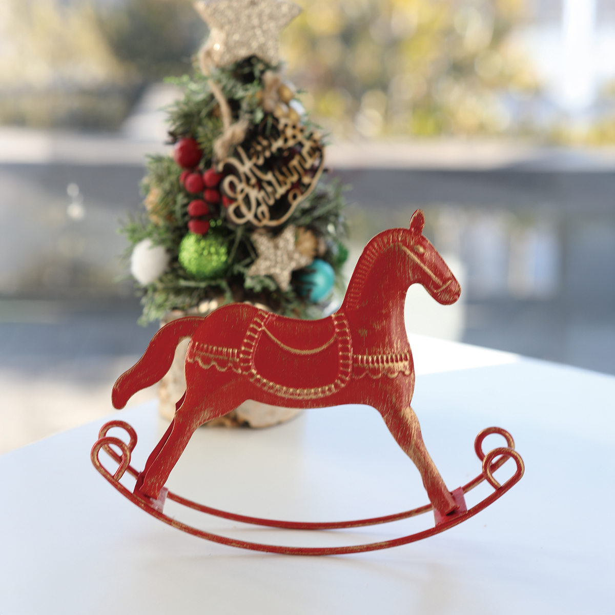 【クリスマス】ヴィユー・ロッキングホース インテリア雑貨 置物