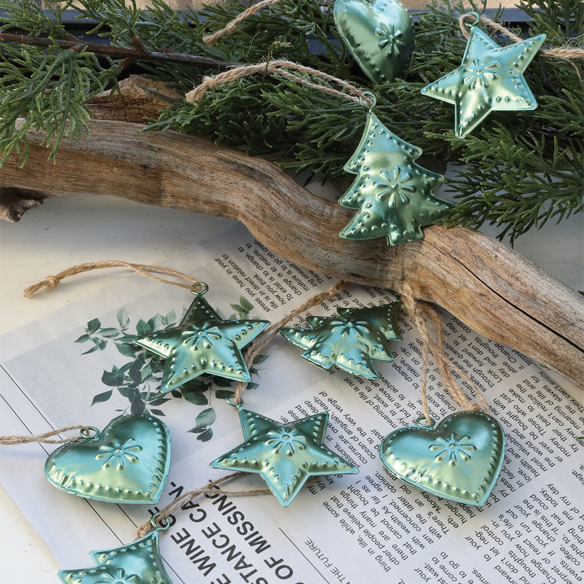 【クリスマス】スチール製オーナメント3種アソートセット