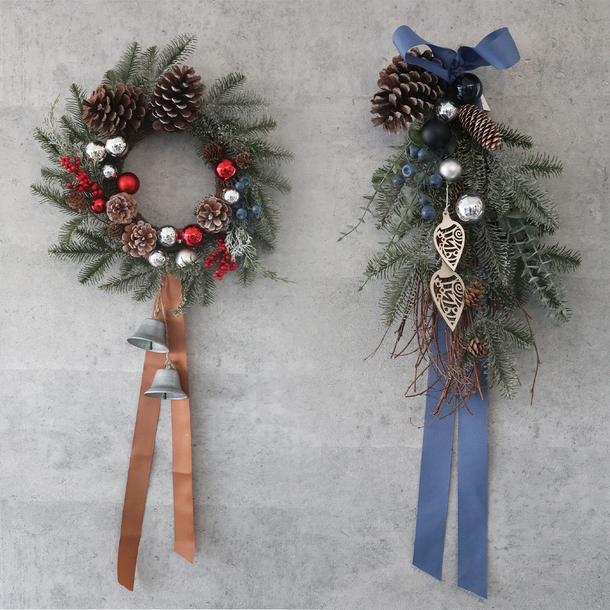 【クリスマス】ダスティー・ミラースワッグ オーナメント 飾り付け