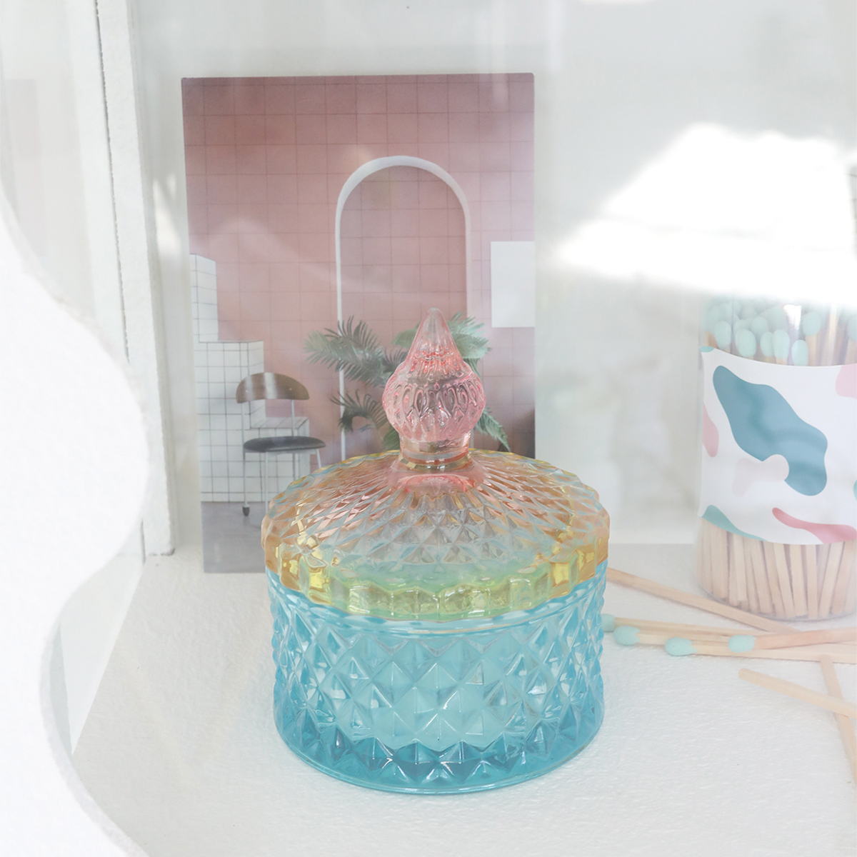 【neulo】小物入れ 花器 花瓶 ガラスベース MIX and MATCH