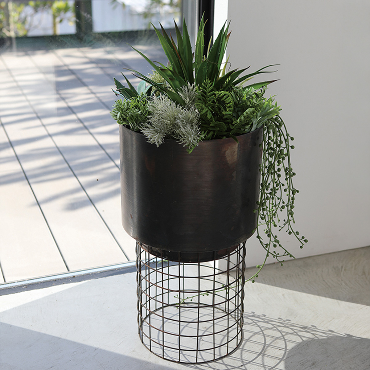 Hamptons ラスティ スタンドカバー&ポットカバー 植木鉢カバー アンティーク インテリア ガーデニング