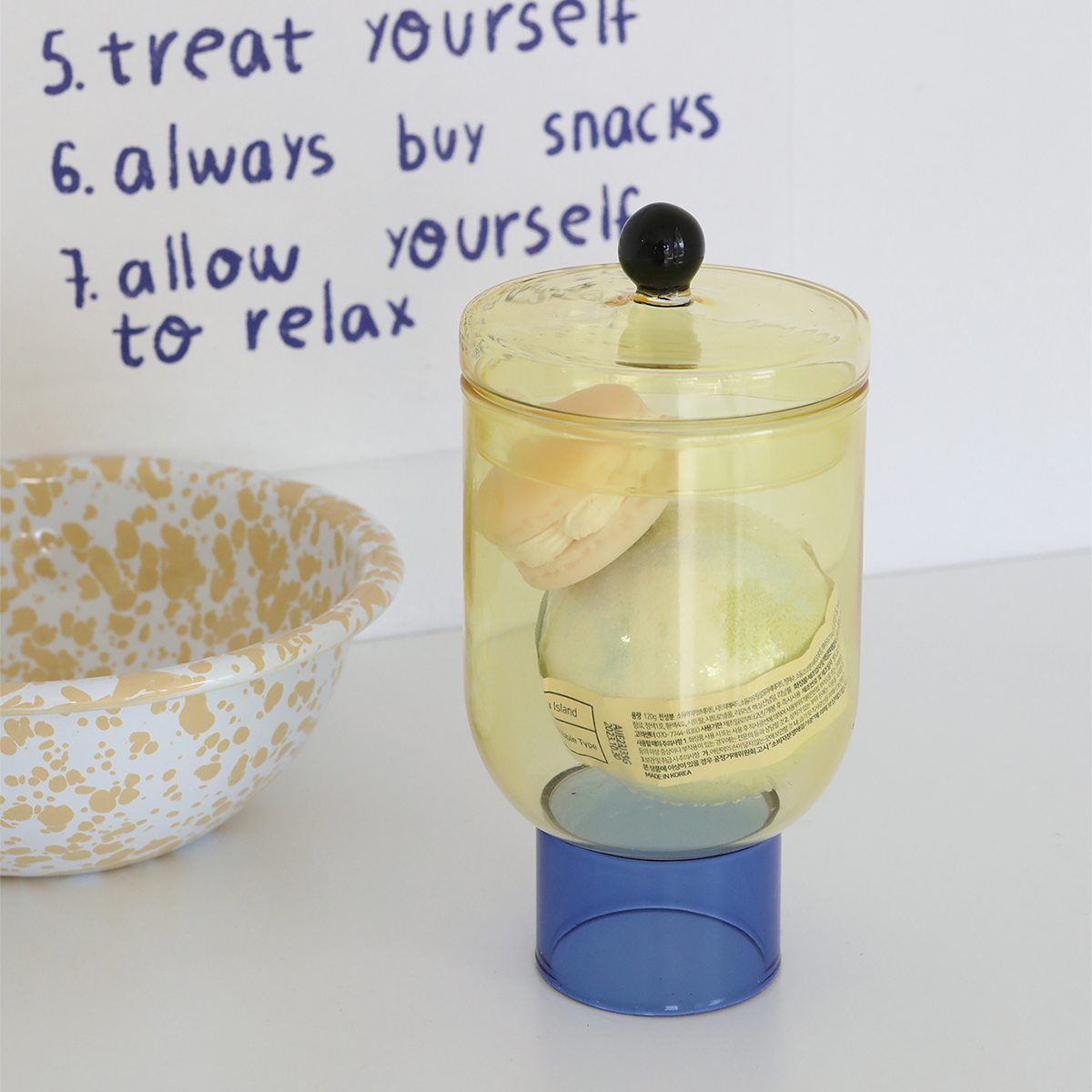 【neulo】グラスポット インテリア 小物入れ ボンボン