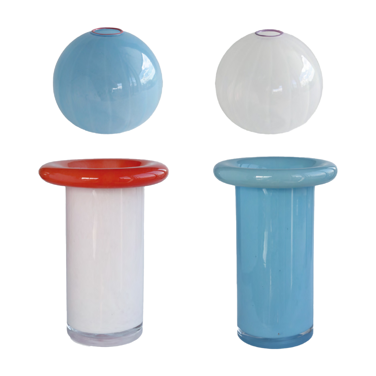 【neulo】ガラスベース 花器 花瓶 一輪挿し