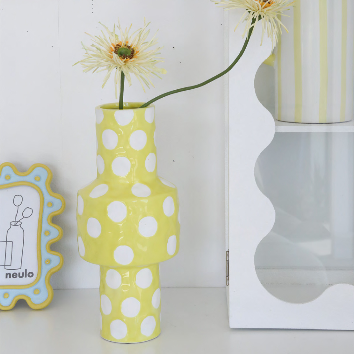 【neulo】ポルカ・フラワーベース 花器 花瓶 フラワーベース
