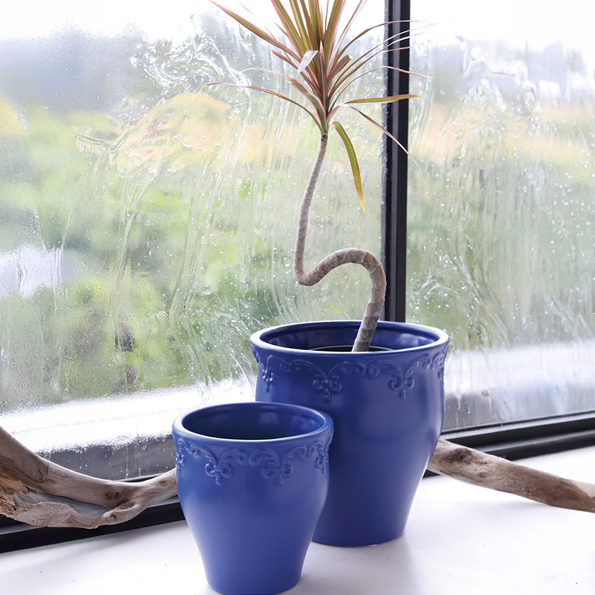 BLUE ACCENT プラントポット&ピッチャー 植木鉢 アンティーク インテリア ガーデニング