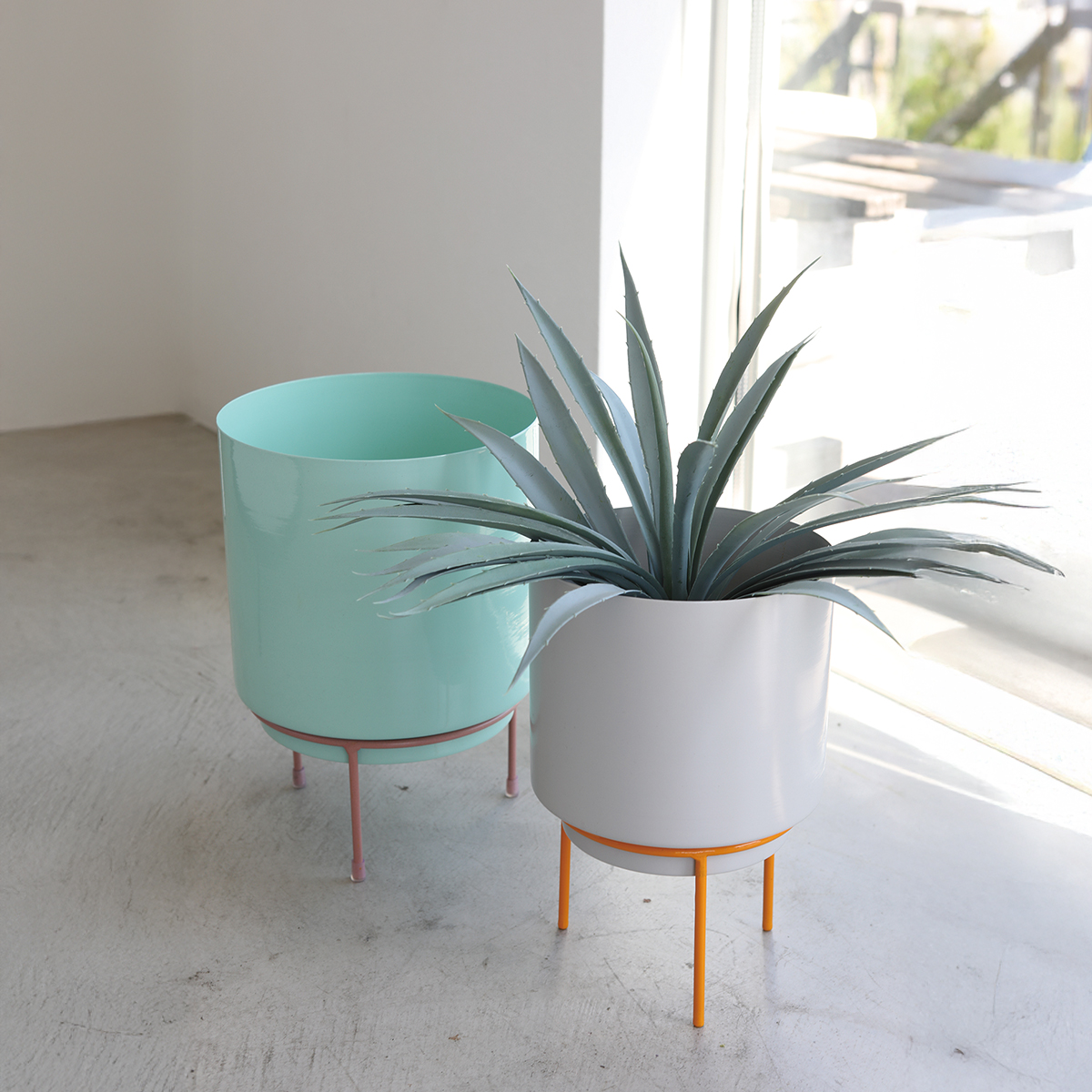 【neulo】スタンドポット 植木鉢 プランター ペールネオン