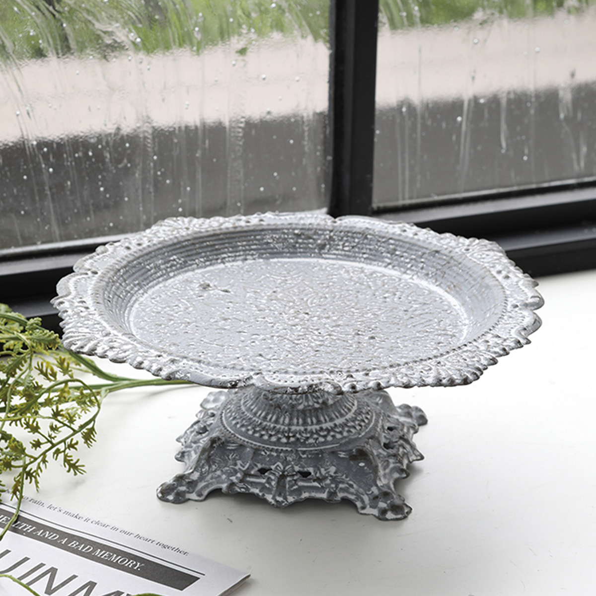 Hamptons ダマスクレース トレー&スタンドトレー アンティーク インテリア ガーデニング