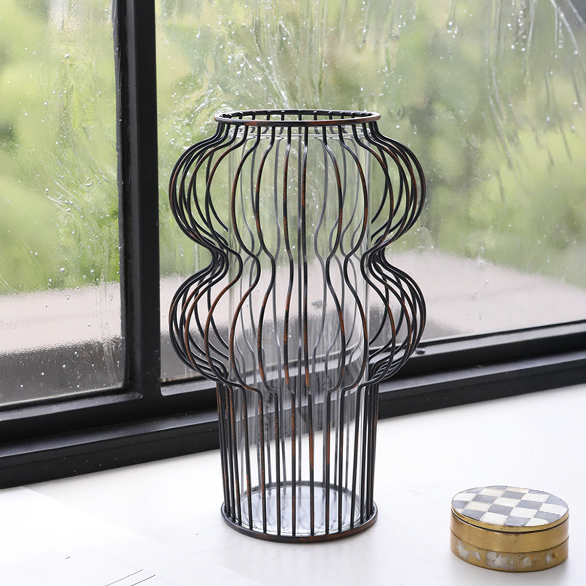 Hamptons ワイヤーベース 花瓶 フラワーベース インテリア