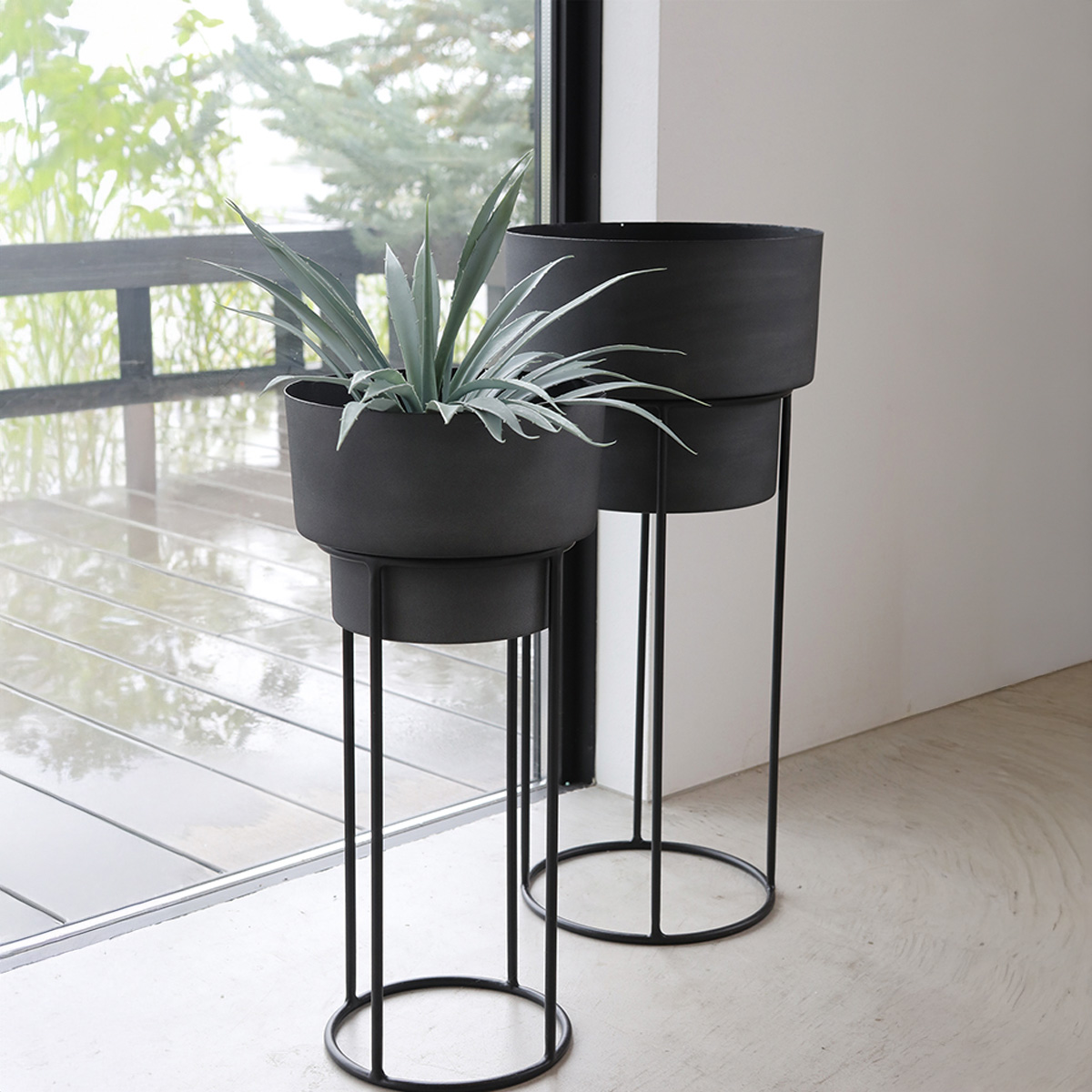 Brooklyn Style ポットカバースタンド&ハンドルベース アンティーク インテリア ガーデニング