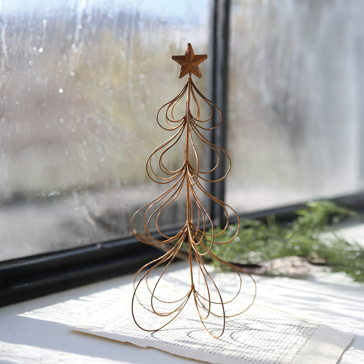 【クリスマス】コッパ―・ラインツリー クリスマスツリー オブジェ