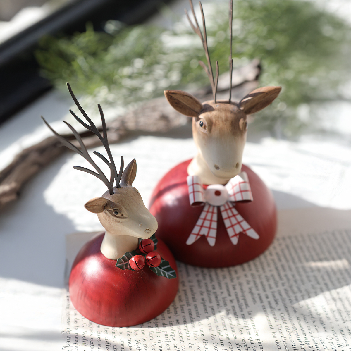 【クリスマス】ザイフェン クリスマスオブジェ 鹿 アニマル