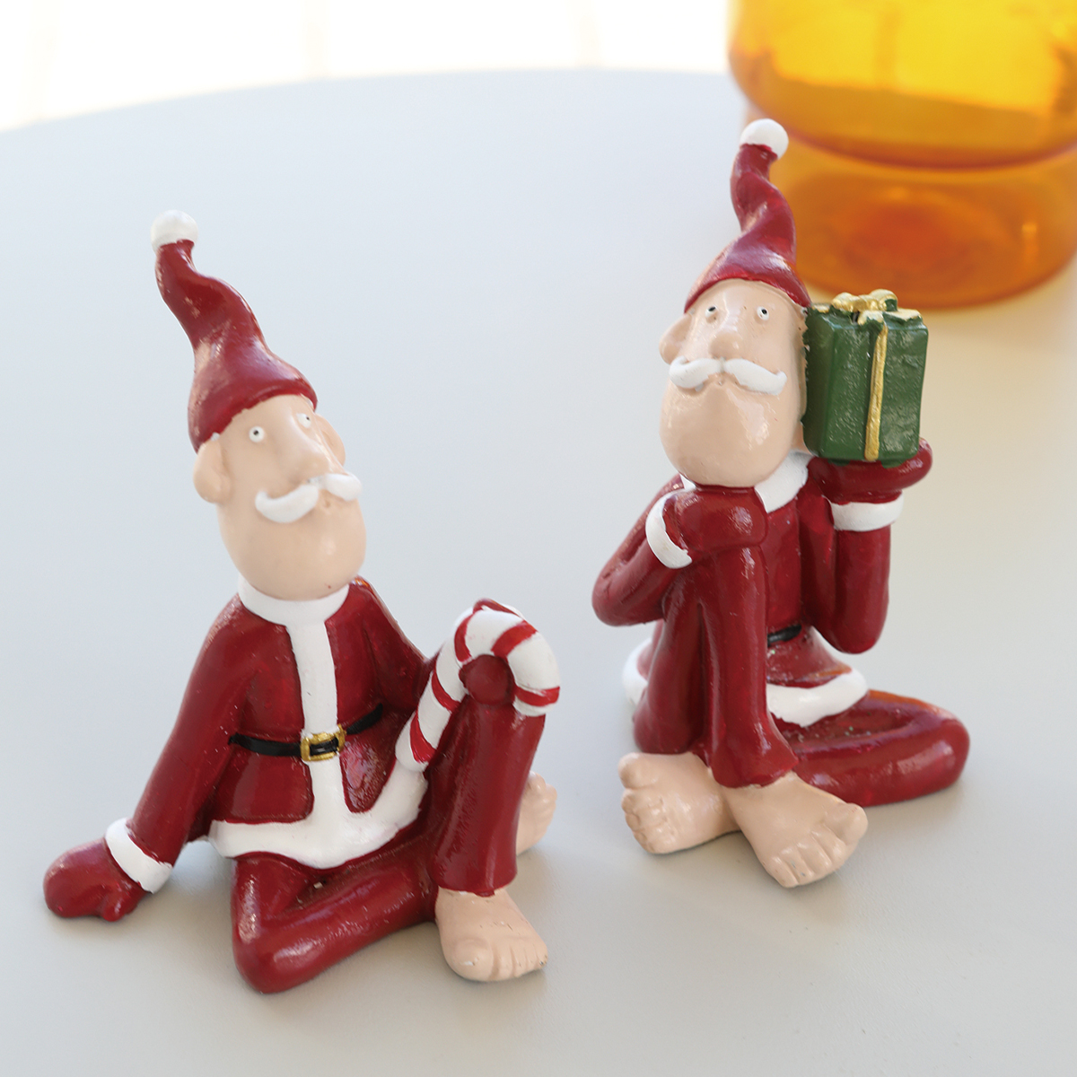 【クリスマス】Joyeux Noel サンタクロース&スノーマン オブジェ オーナメント