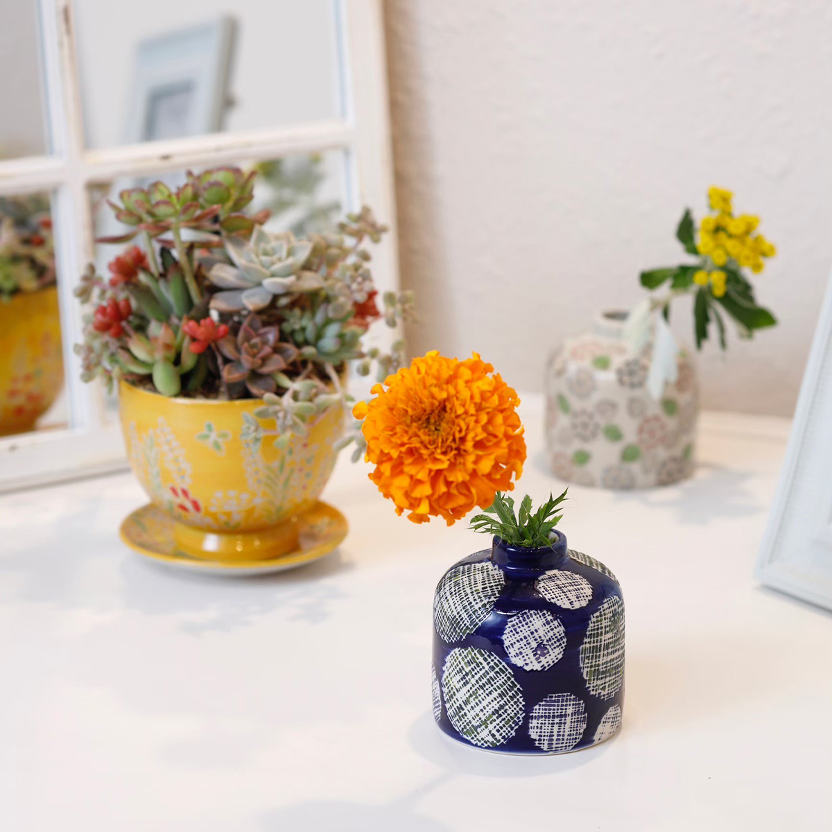 ポーリッシュフラワーベース レトロ 花瓶 花器