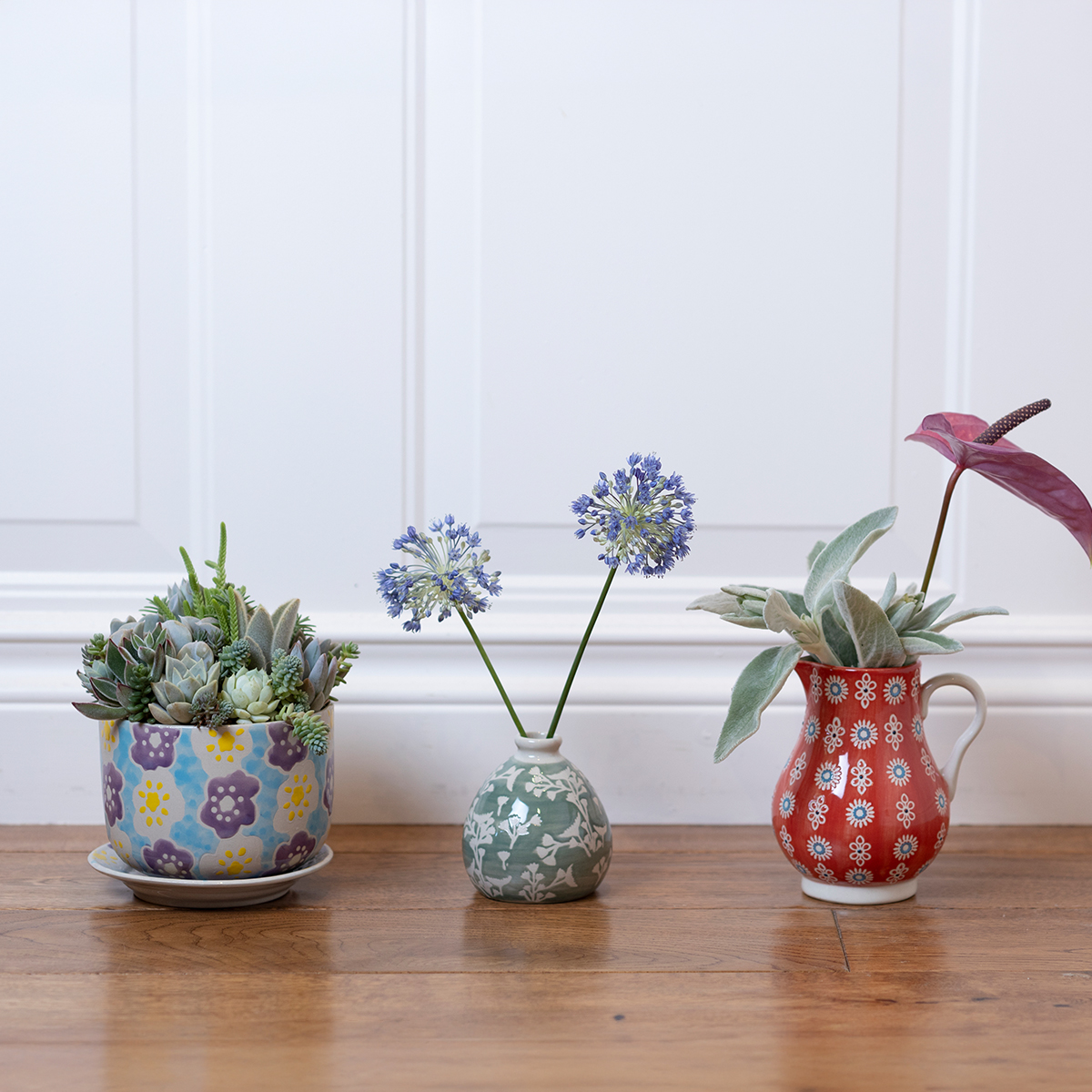 ポーリッシュフラワーベース ボヘミアン 花瓶 花器 植木鉢 プラントポット