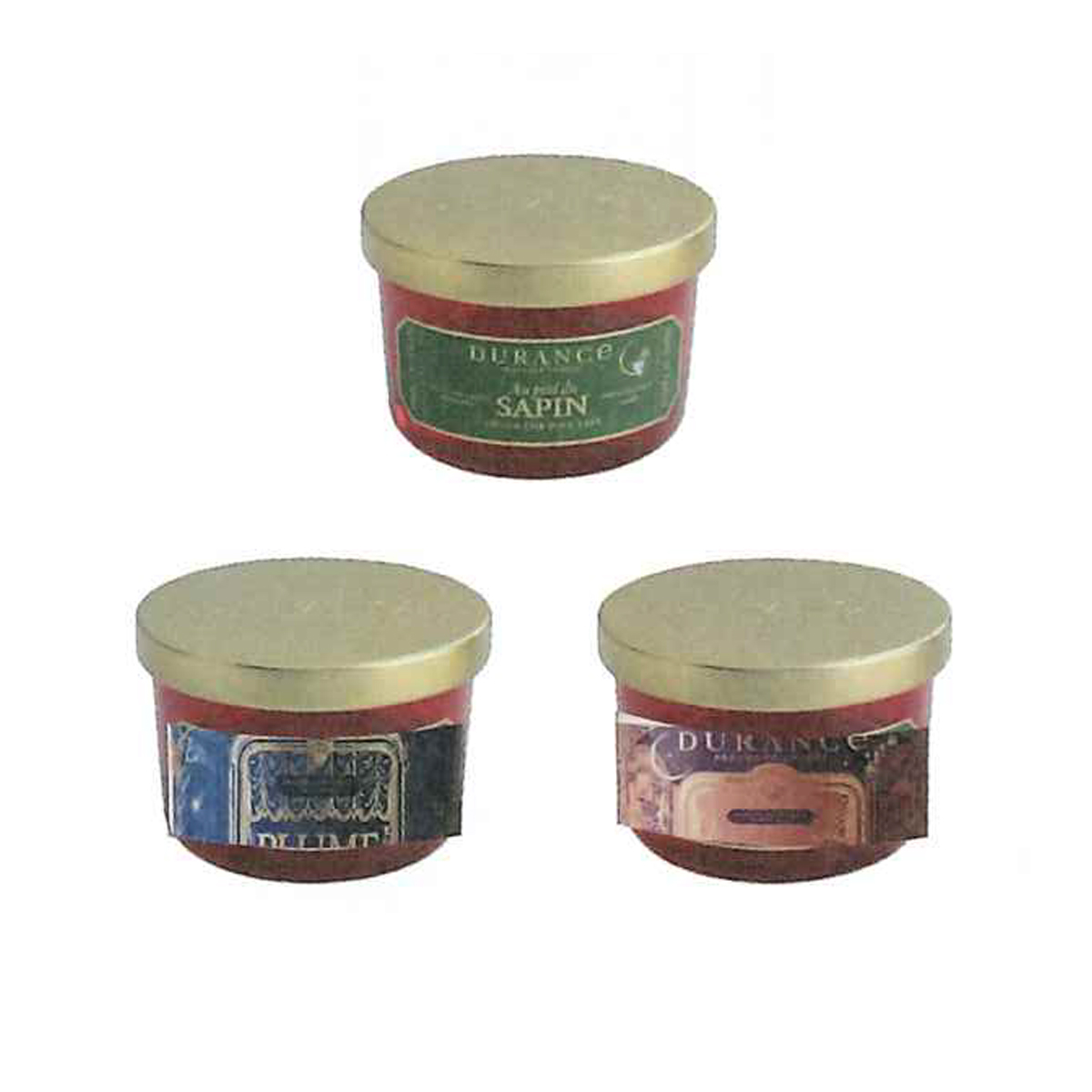 《予約:4/10(金)締切》数量限定【DURANCE】ウィンターキャンドル ミニ 90g  パインツリー・バレリーナ・スルタンローズ