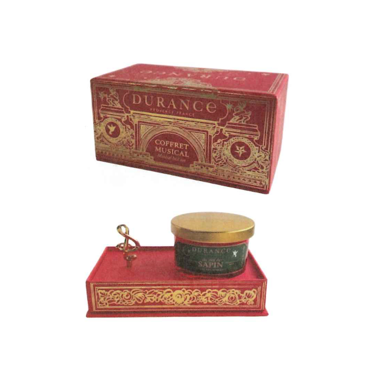 《予約:4/10(金)締切》数量限定【DURANCE】ミュージックボックス キャンドル90g セット パインツリー