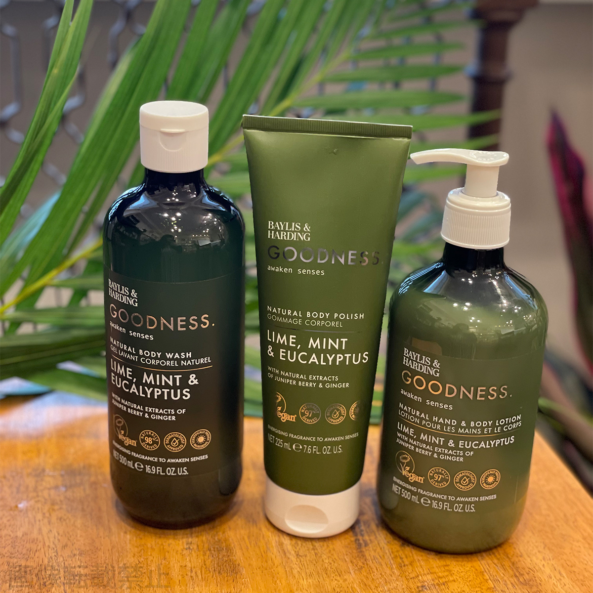 【BAYLIS&HARDING】ベイリス＆ハーディング グッドネスアウェイクン 朝のやる気スイッチ ボディウォッシュ ボディポリッシュ ハンド＆ボディローション