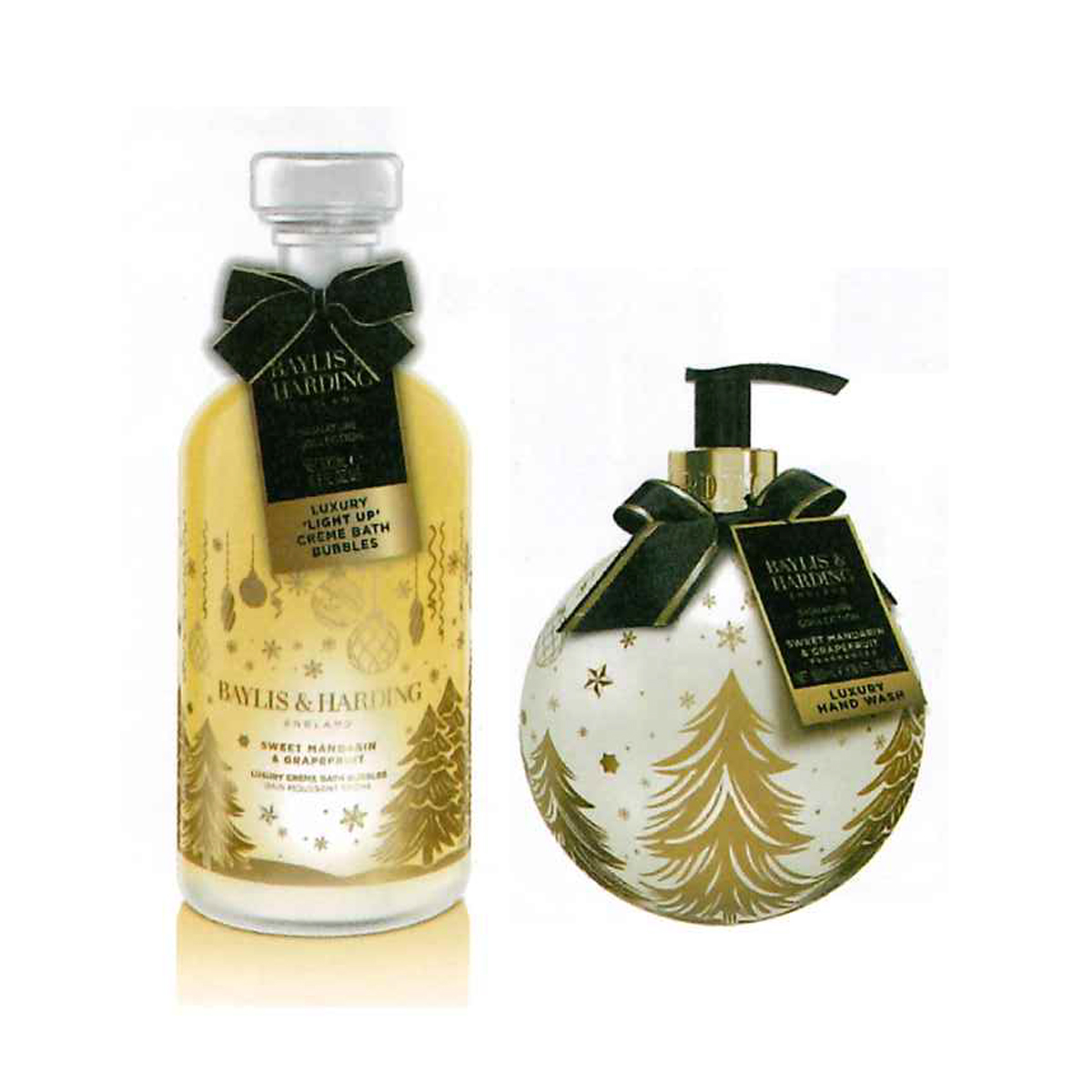 《予約:4/10(金)締切》【BAYLIS&HARDING】ベイリス＆ハーディング スイートマンダリン＆グレープフルーツ ハンドウォッシュ バブルバス 入浴剤 クリスマス ギフト